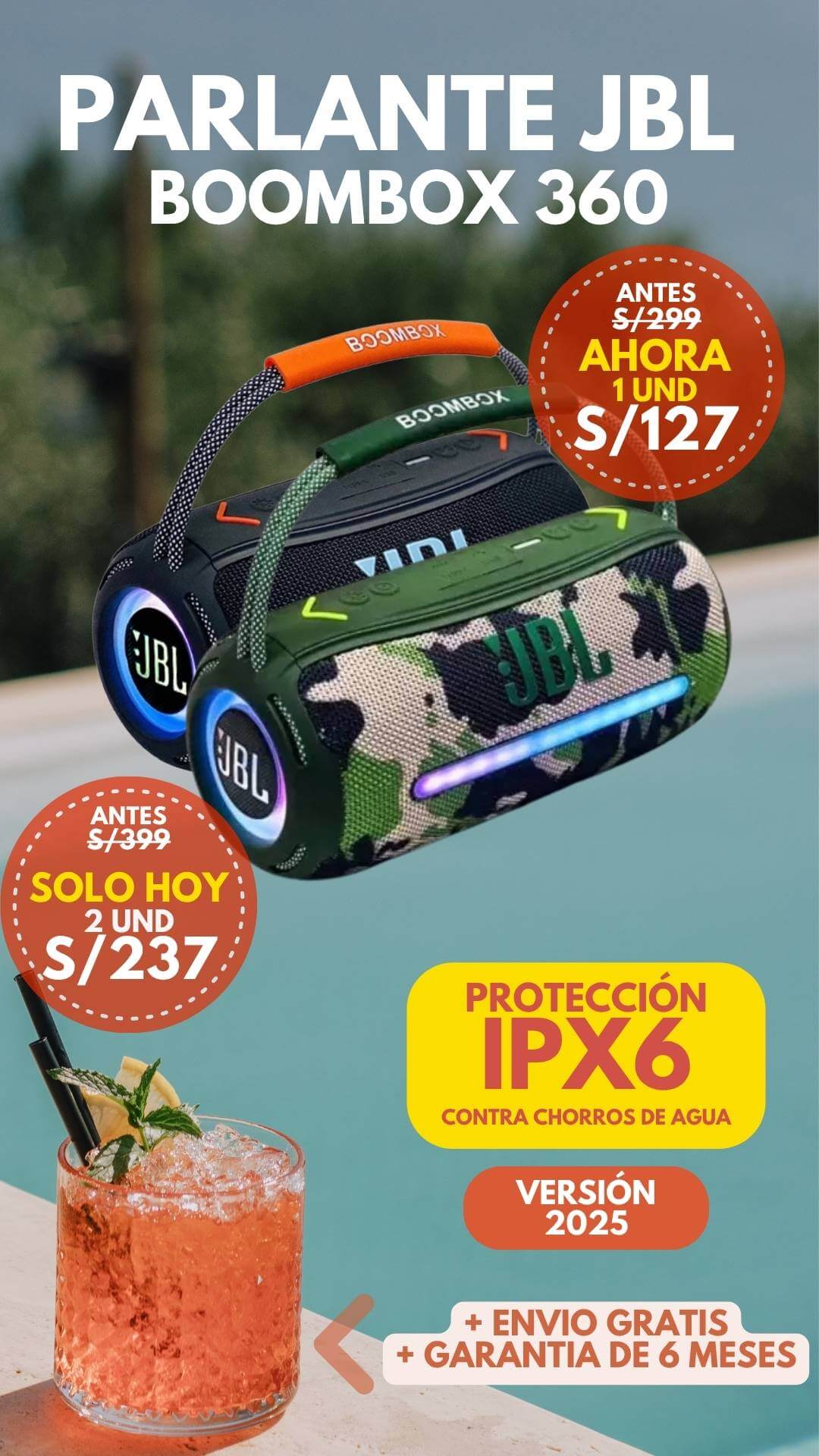 Bombox 360 | Potente parlante de 50 W de JBL