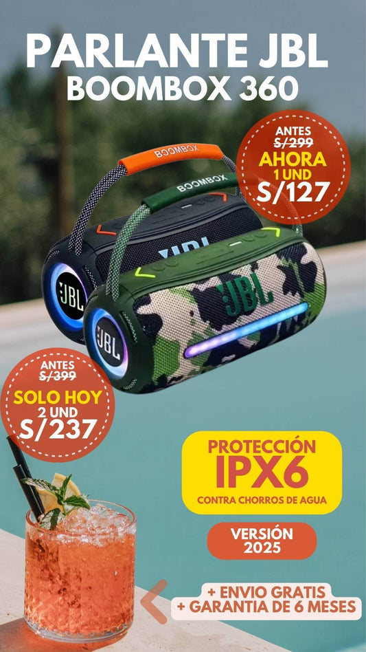 Bombox 360 | Potente parlante de 50 W de JBL