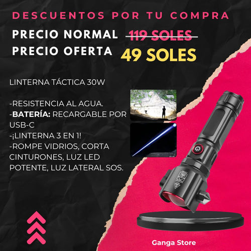 Linterna Tactica 30W