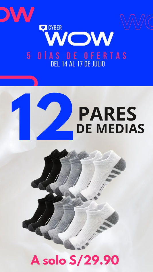 CYBER WOW | SOLO HOY | POR TU COMPRA LLEVATE 12 MEDIAS EXTRAS