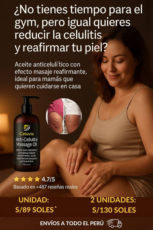 Aceite Para Masajes Contra Celulitis | con Células Madre y Colageno | Top #1 En ventas en EEUU