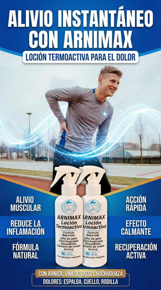 Locion Termoactiva ARNIMAX | Adios a todos tus dolores en menos de 60 Segundos |Oferta 40% de Descuento