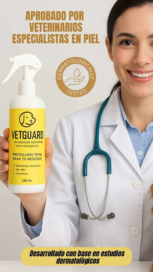 Tratamiento NATURAL para piel ROJA, IRRITADA, CON GRANITOS O DERMATITIS | VETGUARD